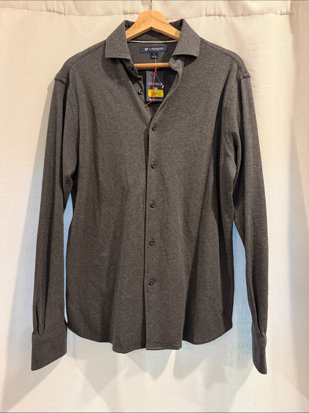 Daniel Cremieux Men's Long-Sleeve Button-Down Shirt - Charcoal Gray